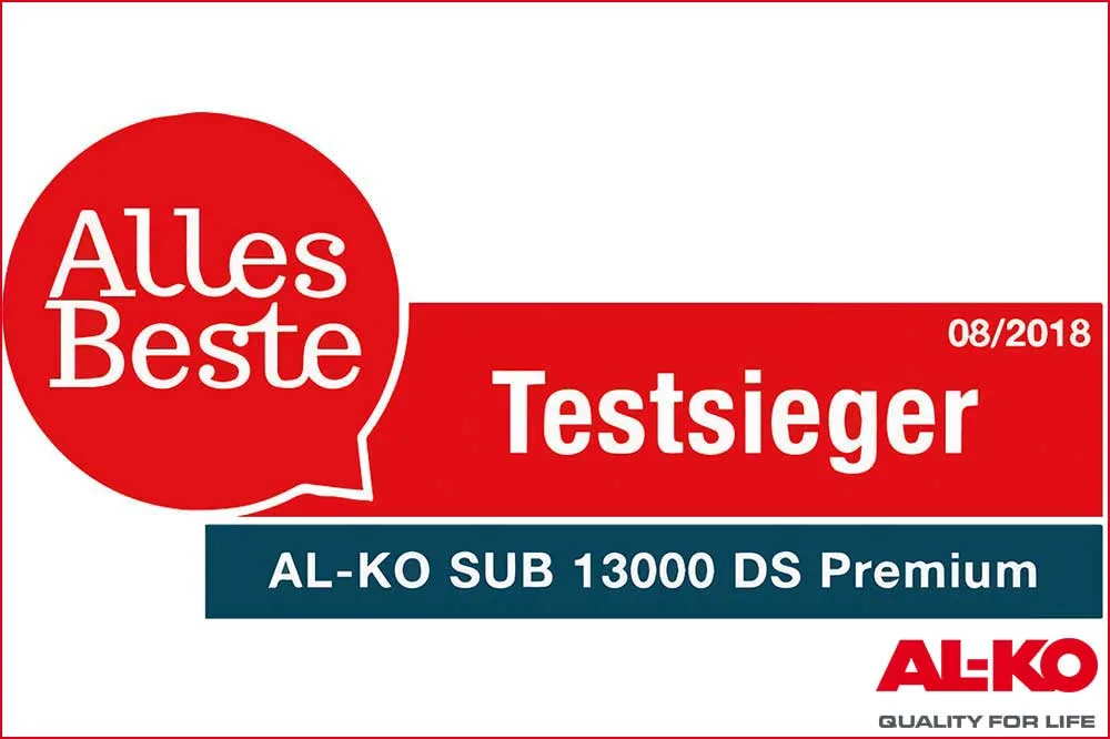 AL-KO 11282960 PREMIUM Klarwasser-Tauchpumpe SUB 13000 DS, 10’500 l/h