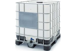 AUER Packaging IBC Container mit Kunststoffpalette, 1000 Liter, NW 150, UN-Zulassung