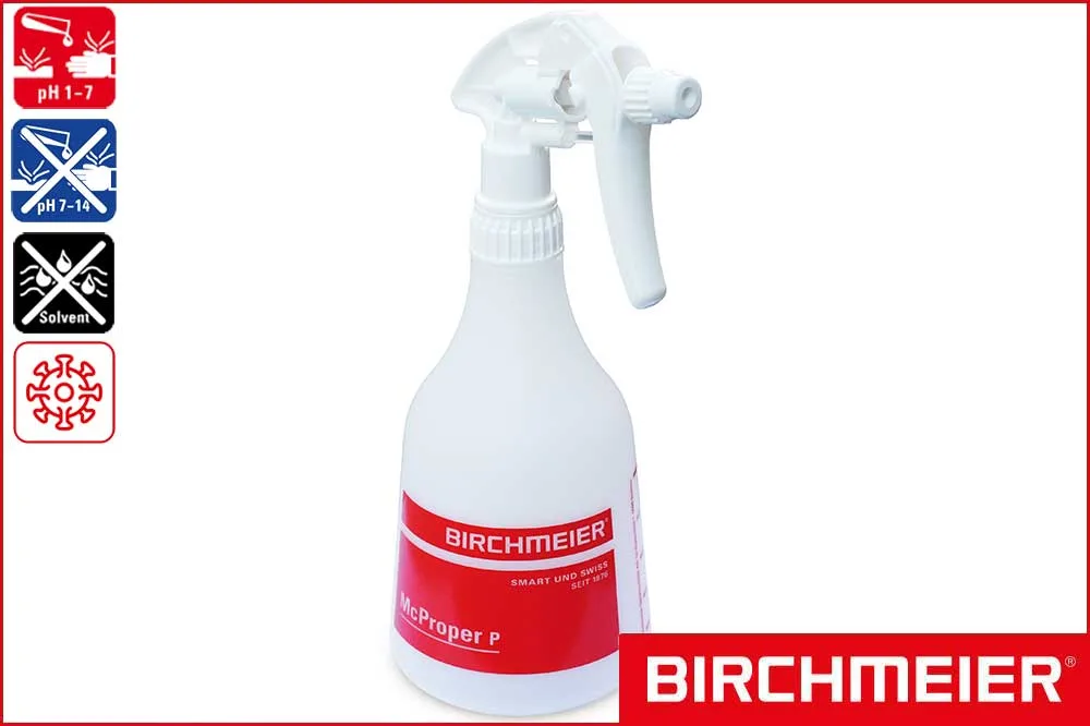 BIRCHMEIER Handsprühgerät McProper P für Säuren, rot, 500 ml