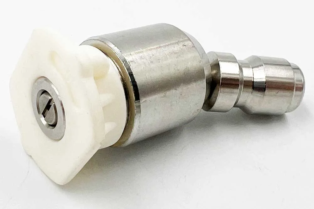 Cleaning Tools 94 Flachstrahldüse mit Quick-Connect-Stecknippel 1/4 Zoll und Düsenschutz, rotierend, weiss, 040 / 40°