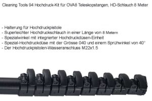 Cleaning Tools 94 Hochdruck-Kit für OVA8 Teleskopstangen, HD-Schlauch 8 Meter
