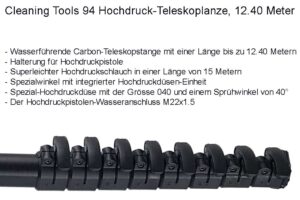 Cleaning Tools 94 Hochdruck-Teleskoplanze, 12.40 Meter