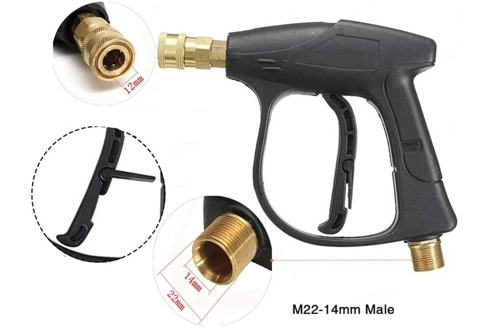 Cleaning Tools 94 Hochdruckpistole mit M22x1.5 AG und Quick-Connect-Kupplung 1/4 Zoll, 300 bar, schwarz – Bild 4