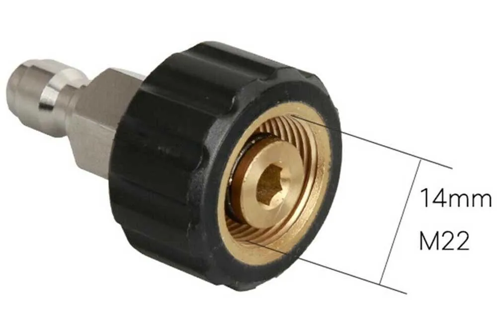 Cleaning Tools 94 Hochdruckreiniger-Adapter M22x1.5 IG zu Quick-Connect-Stecker 1/4 Zoll – Bild 3