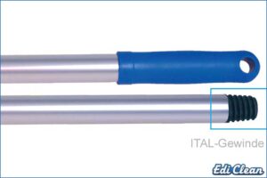 Edi Clean 16900.01 Hygiene-Aluminiumstiel, italienisches Gewinde, 150 cm
