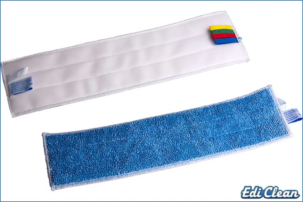 Edi Clean 54263 Mikrofaser-Klettmopp BASIC, blau, 45 cm