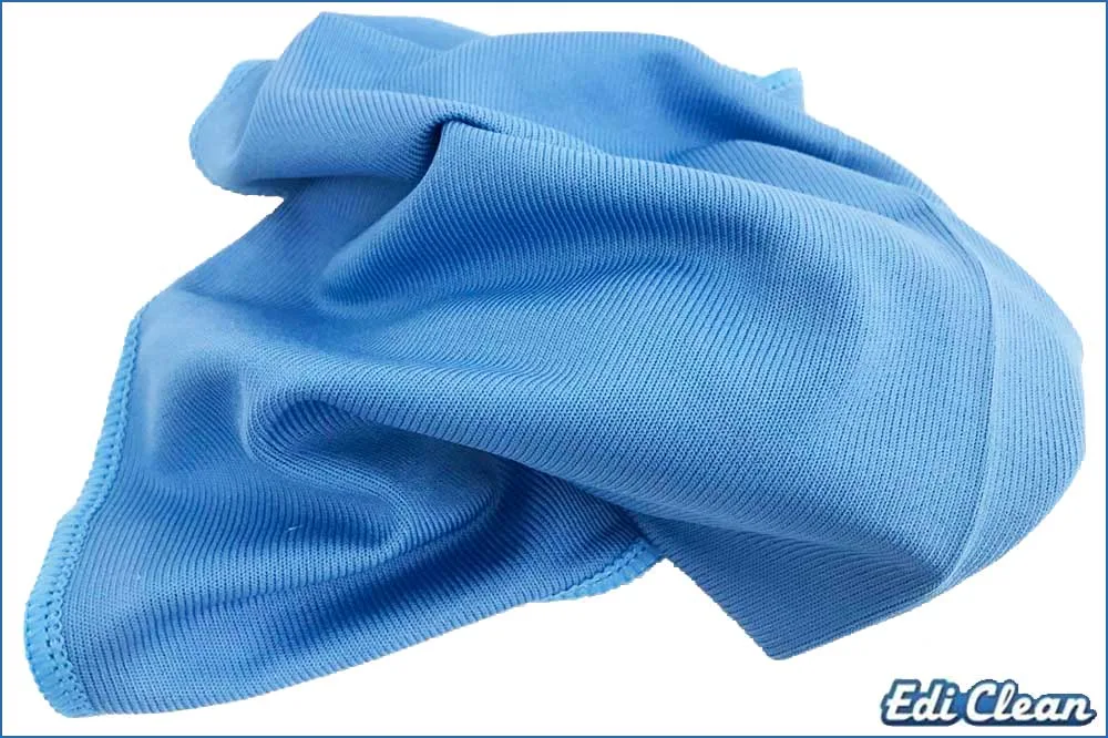 Edi Clean 94078.1-10 Glas-Mikrofasertuch Crystal Professional, 40 x 40 cm, blau