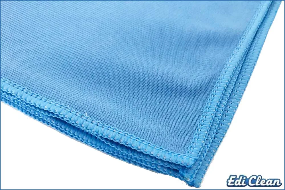 Edi Clean 94078.1-10 Glas-Mikrofasertuch Crystal Professional, 40 x 40 cm, blau