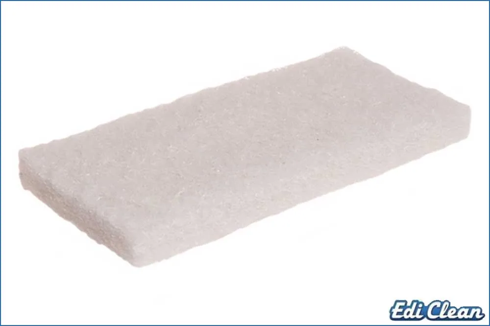 Edi Clean 94160.0-05 Randreinigungspad 250 x 115 x 25 mm, weiss – 5er-Pack
