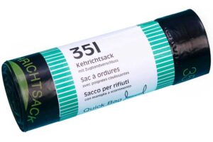 FLEXIPLAST OKS-Kehrichtsäcke, LD-PE 40my, schwarz, 35 Liter - 20 Stück