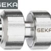 GEKA plus 46.0863 Schlauchverbinder mit 3/4" - 19 mm Quetschverschraubung beidseitig, Messing verchromt