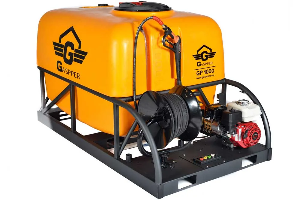 Gaspper GP1000/220bar Premium Benzin-Hochdruckreiniger Honda mit 1000 Liter Tank, 220 bar, 14 Liter