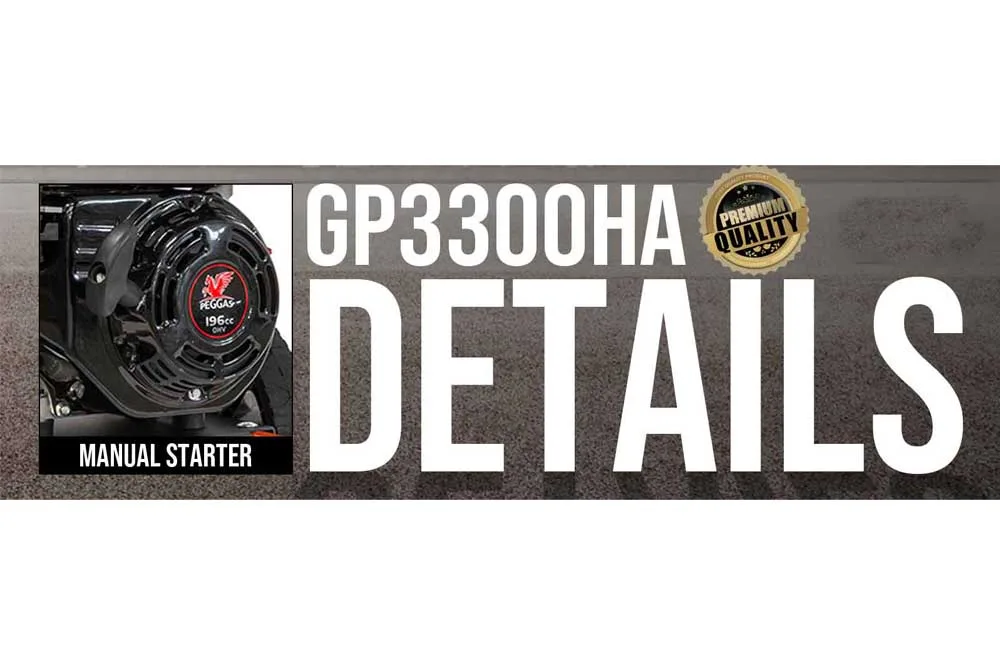 Gaspper GP3300HA Pro Benzin-Hochdruckreiniger, Peggas, 220 bar, 11 Liter – Bild 8