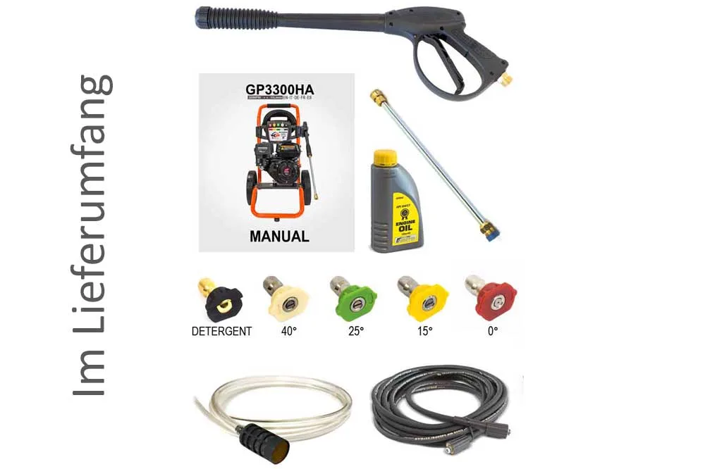Gaspper GP3300HA Pro Benzin-Hochdruckreiniger, Peggas, 220 bar, 11 Liter – Bild 7