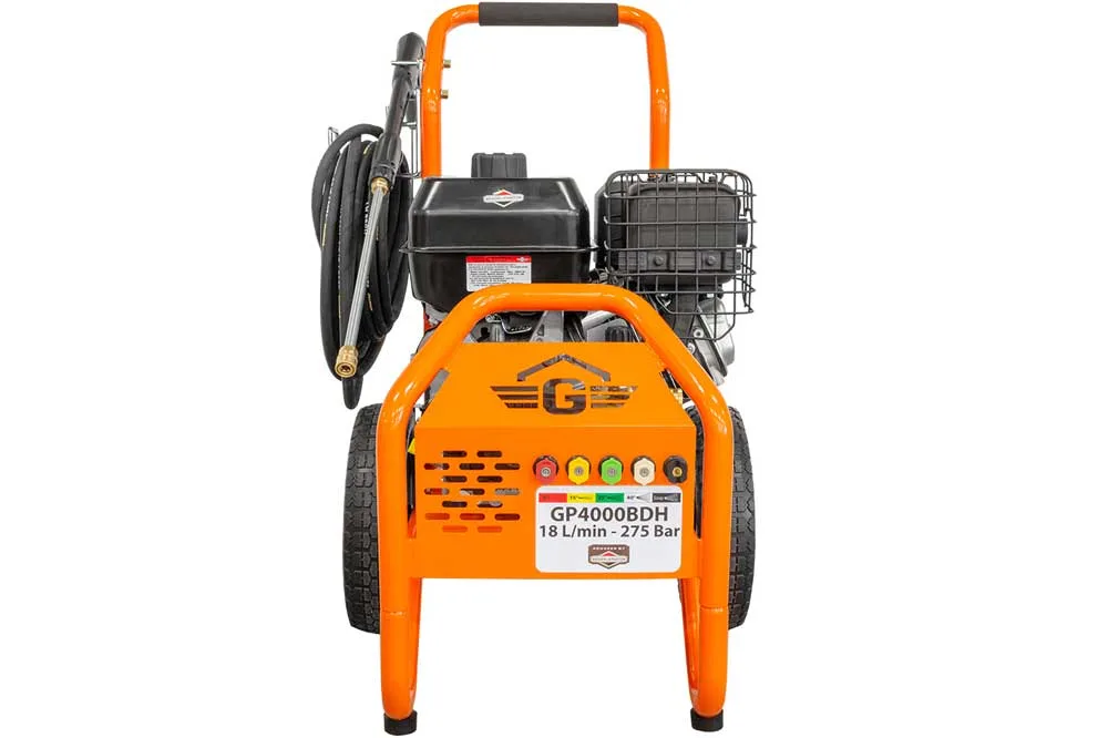Gaspper GP4000BD Pro Benzin-Hochdruckreiniger Briggs & Stratton, 275 bar, 18 Liter, manuell Rückzug / elektrisch – Bild 2