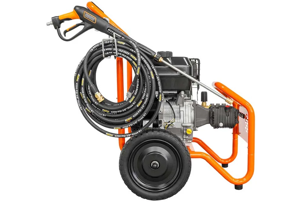Gaspper GP4000BD Pro Benzin-Hochdruckreiniger Briggs & Stratton, 275 bar, 18 Liter, manuell Rückzug / elektrisch – Bild 5