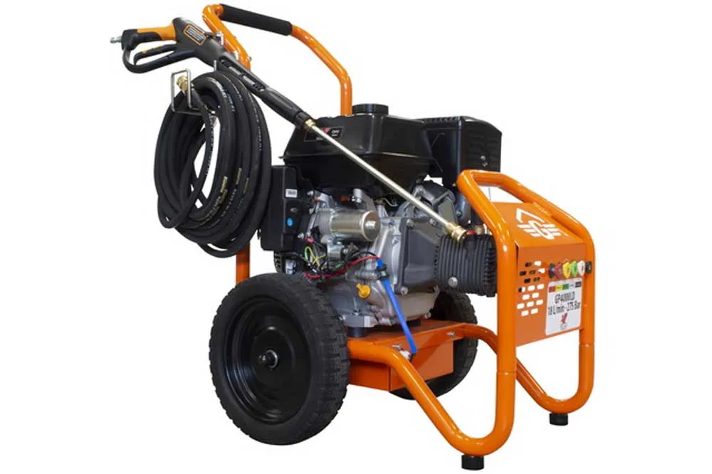 Gaspper GP4000LD Pro Benzin-Hochdruckreiniger Peggas, 275 bar, 18 Liter, manuell Rückzug / elektrisch