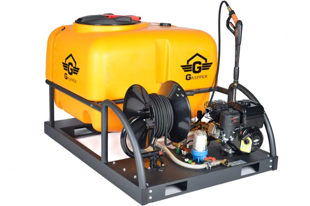 Gaspper GP500 Premium Benzin-Hochdruckreiniger Briggs & Stratton mit 500 Liter Tank, 220 bar, 14 Liter