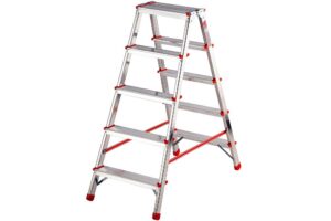 Gierre Doppelstufenleiter, 2 x 4 + 1 Stufen
