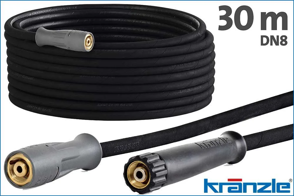 Kränzle 41080 Hochdruckschlauch NW8, 30 m, M22x1.5 IG, drehbare Verschraubung