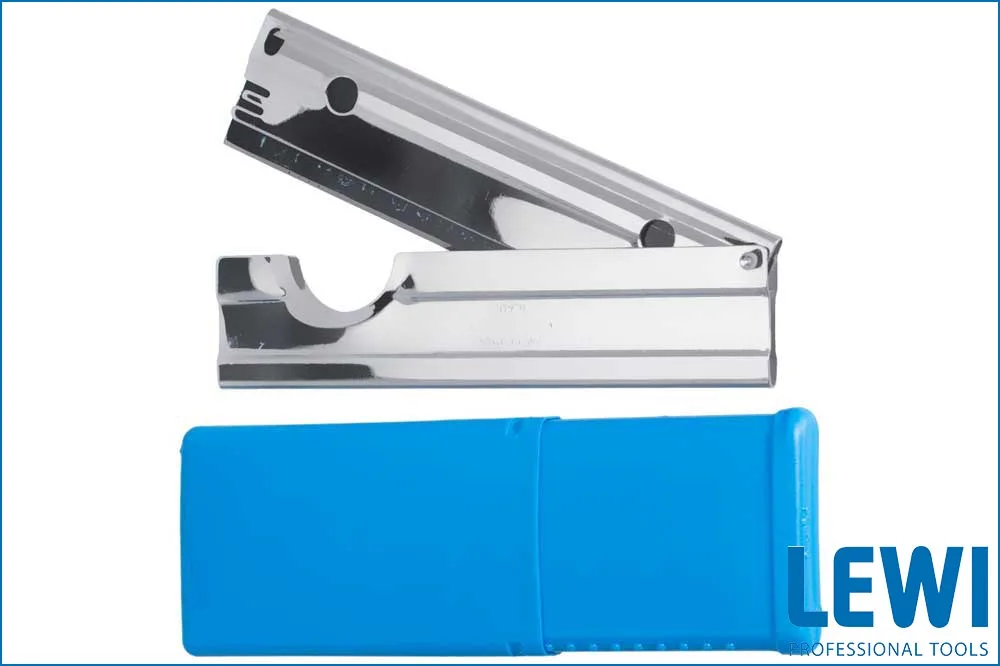 LEWI 11505 Klingenhalter, 10 cm inkl. 10 Ersatzklingen im Etui