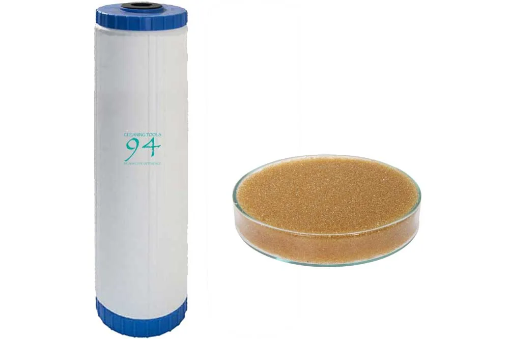 Cleaning Tools 94 BIG BLUE Leer-Gehäuse, 20 x 4.5 Zoll - gefüllt mit MB115 Mischbettharz