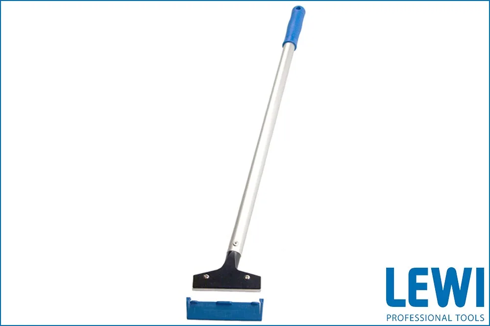 LEWI 11504 Bodenschaber mit 120 cm Alustiel, Klinge 10 cm