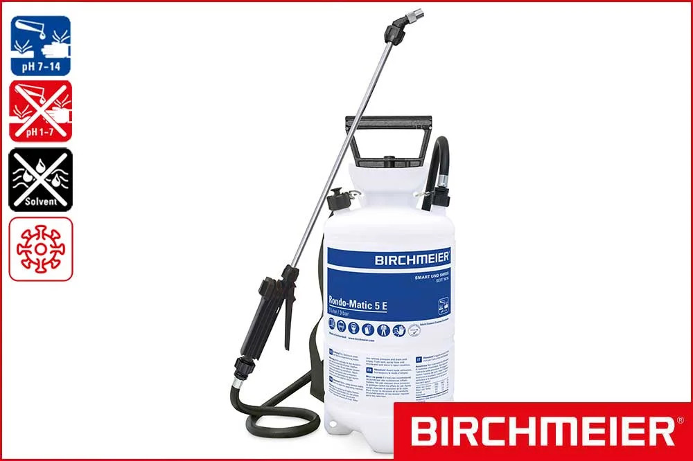 BIRCHMEIER Rondo-Matic 5 E Drucksprühgerät für Laugen, 5 Liter