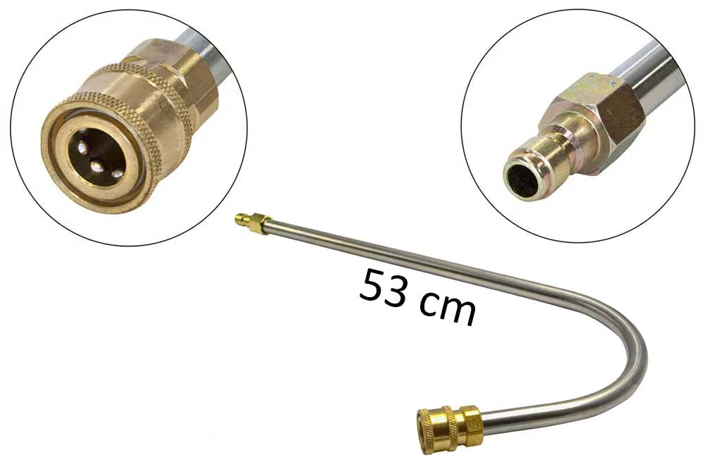 Waspper Edelstahl-Dachrinnenverlängerung 53 cm, Quick-Connect-Anschlüsse 1/4 Zoll