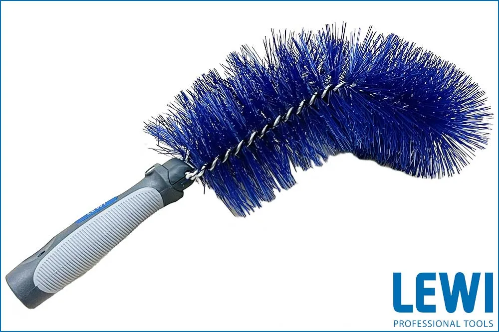 LEWI 12026 Rohrbürste Bionic hart, blaue Borsten