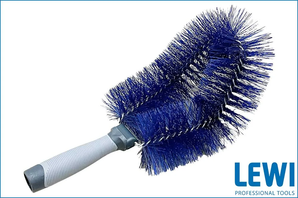 LEWI 12026 Rohrbürste Bionic hart, blaue Borsten