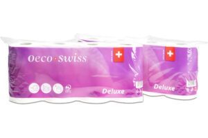 OECO SWISS Toilettenpapier Deluxe, 4-lagig, 8 Rollen à 150 Blatt