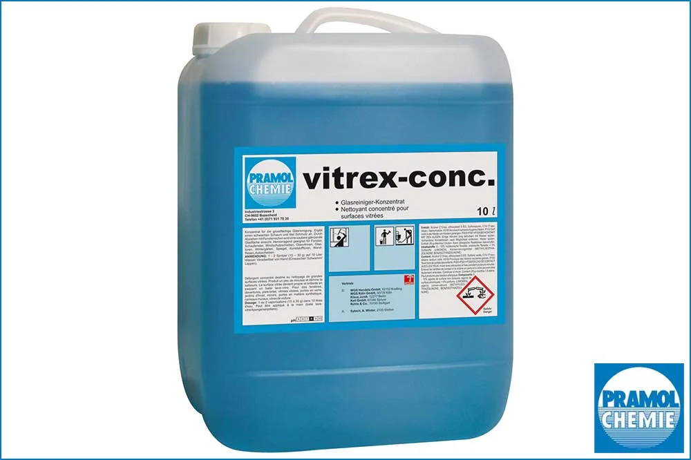 PRAMOL 10220.00110 vitrex-conc. - Glasreiniger-Konzentrat, 10 Liter Kanister