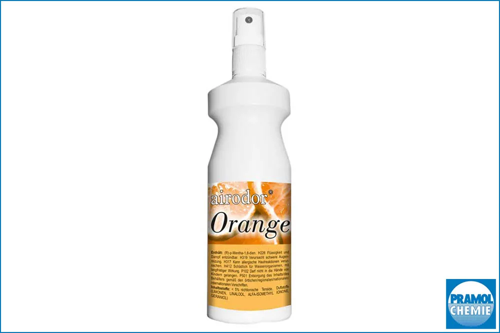 PRAMOL Airodor Lufterfrischer, Sprühflasche 200 ml, Orange