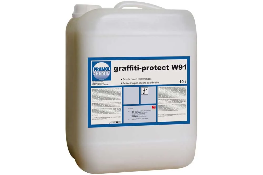 PRAMOL graffiti-protect W91 Graffiti-Opferschicht, 10 Liter Kanister