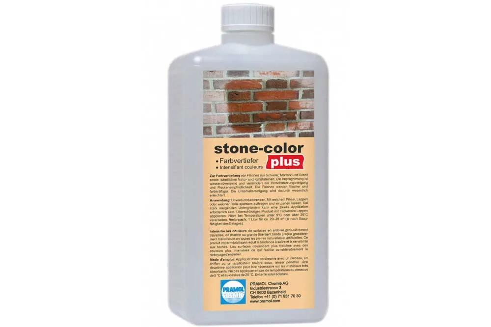PRAMOL stone-color plus - Farbvertiefer für Natur- und Kunststein, 1 Liter Flasche