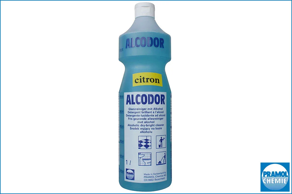 PRAMOL ALCODOR citron Konzentrierter Alkoholreiniger für die Unterhaltsreinigung, 1 Liter Flasche