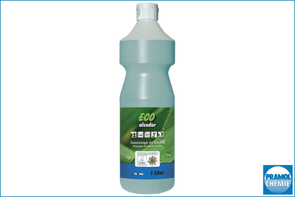 PRAMOL ECO alcodor Glanzreiniger mit Alkohol, 1 Liter Flasche