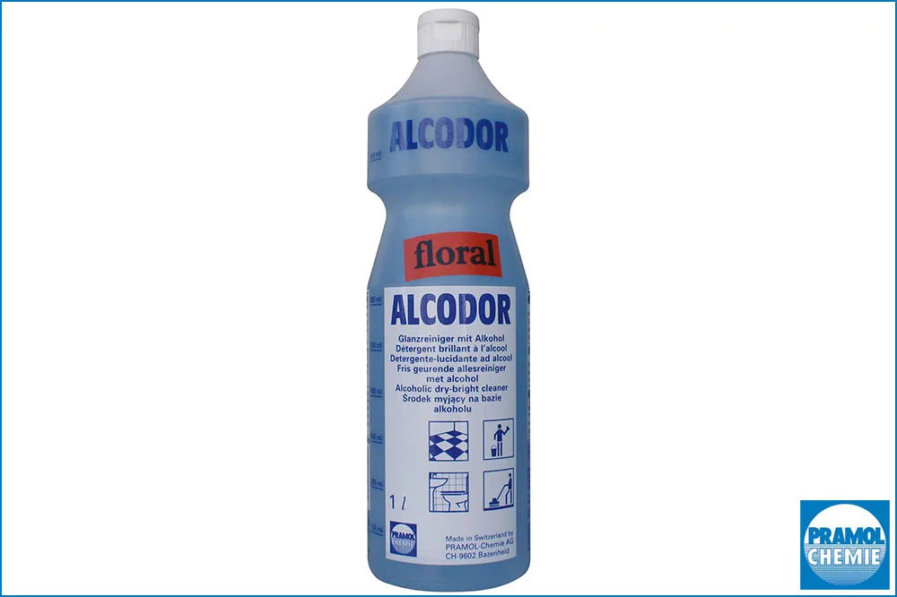 PRAMOL ALCODOR floral Konzentrierter Alkoholreiniger für die Unterhaltsreinigung, 1 Liter Flasche