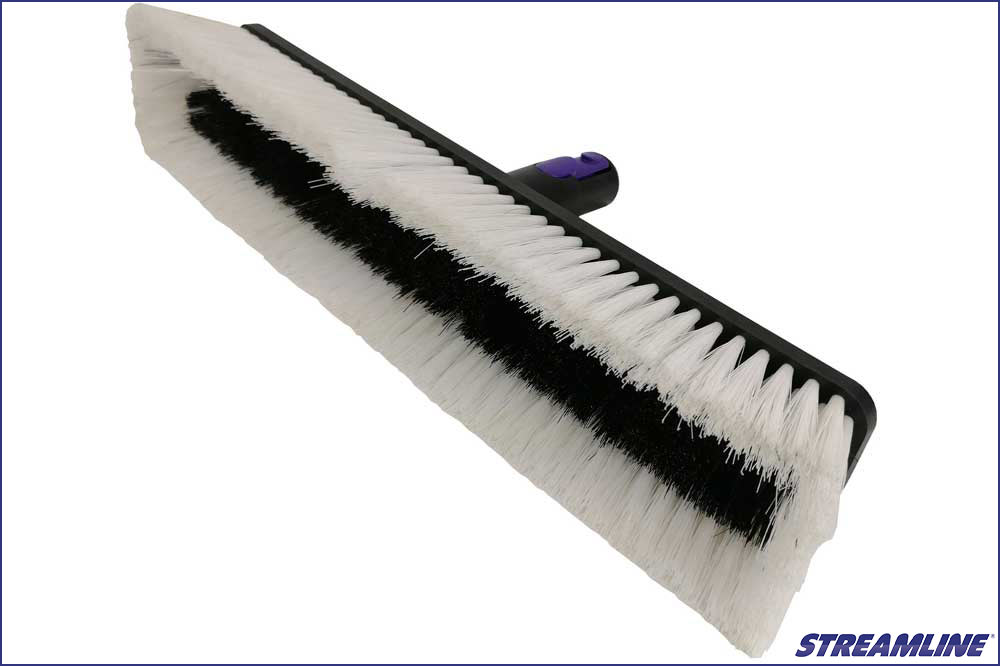 Streamline Wildschweinhaar-Doppelborstenbürste mit OVA8 Swivel-Drehgelenk, 36 cm