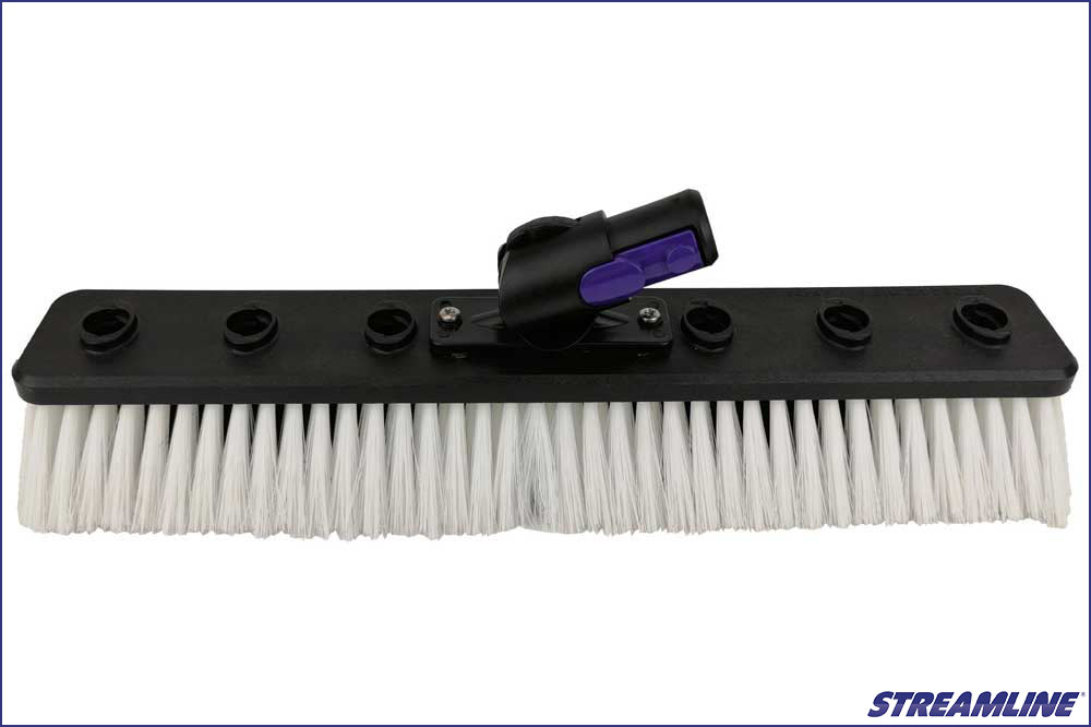 Streamline Wildschweinhaar-Doppelborstenbürste mit OVA8 Swivel-Drehgelenk, 36 cm