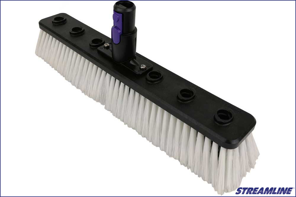 Streamline Wildschweinhaar-Doppelborstenbürste mit OVA8 Swivel-Drehgelenk, 36 cm