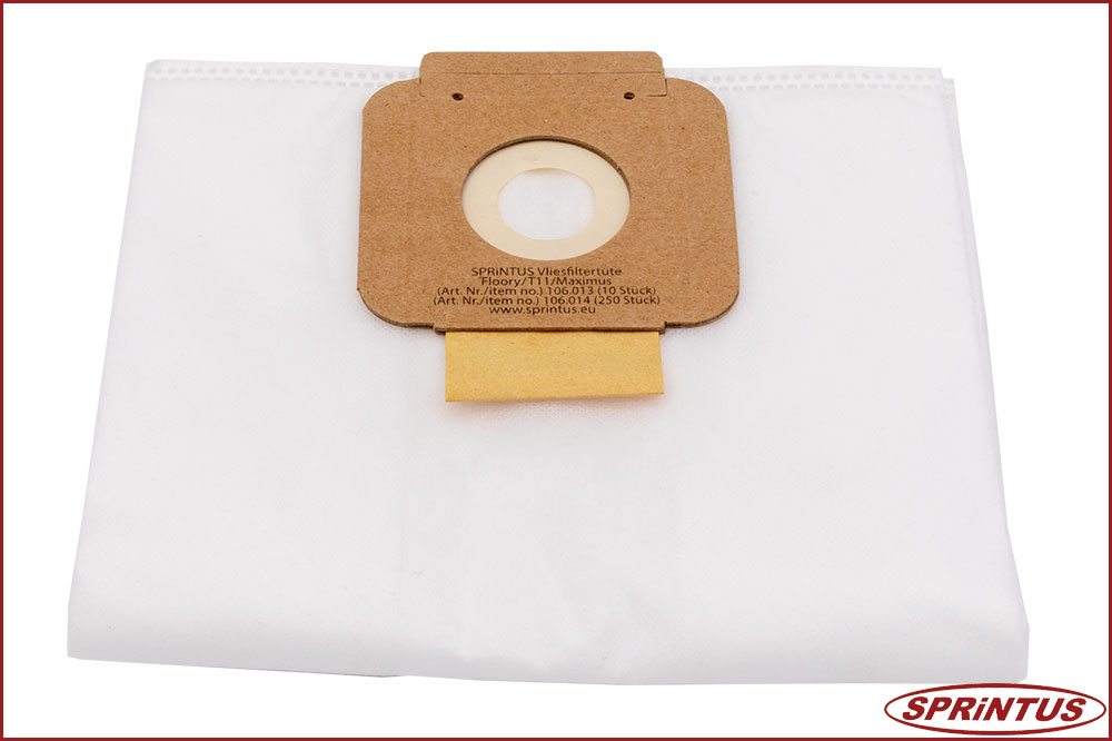 Sprintus 106013 Vlies-Staubsaugersäcke für ERA, Floory, T11 Evo und Maximus, 10 Stück