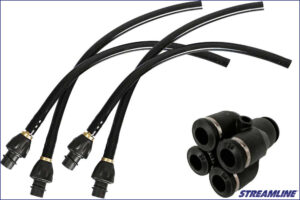 Streamline Twist & Lock 4 x Düsen mit Wasseranschluss-Adapter