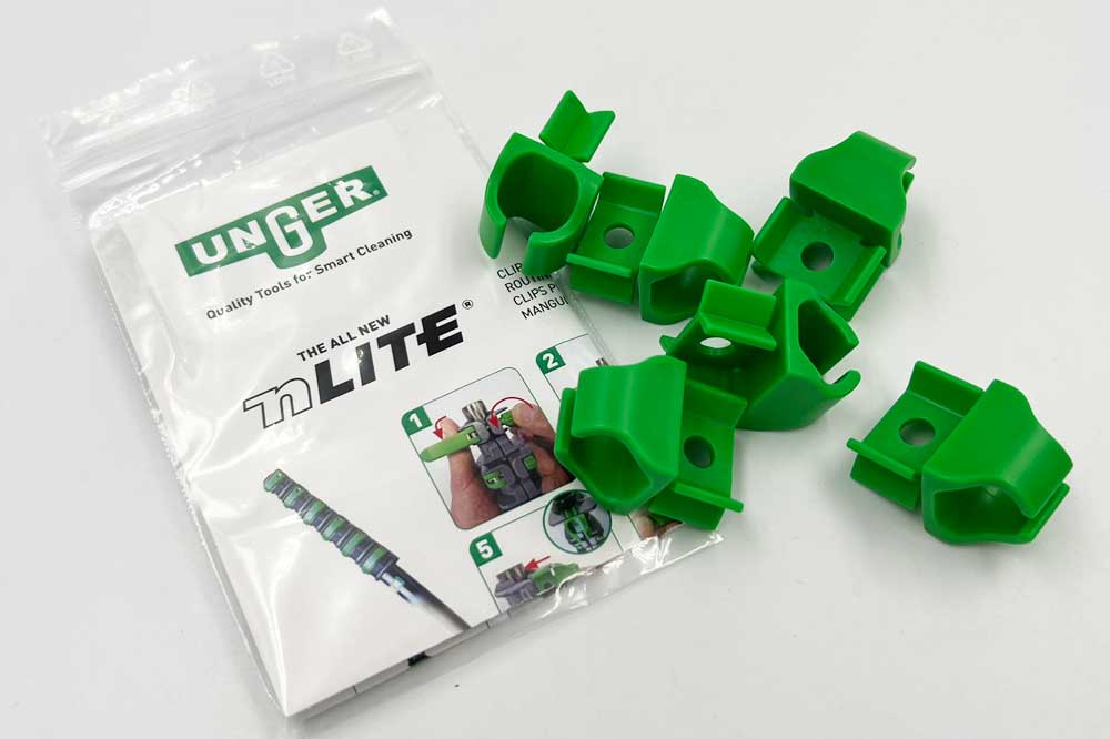 UNGER NLHKP nLite Clip für Aussenschlauchführung, 1 Set à 6 Clips