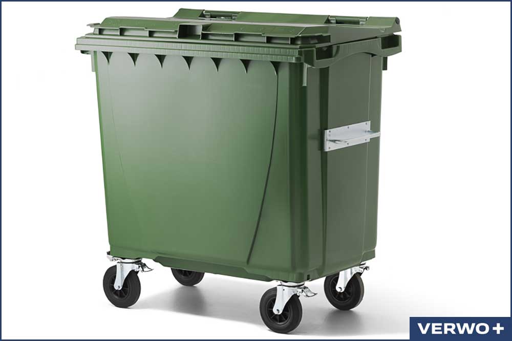 VERWO 3.77002 Abfallcontainer, Kunststoff, 770 Liter - grün