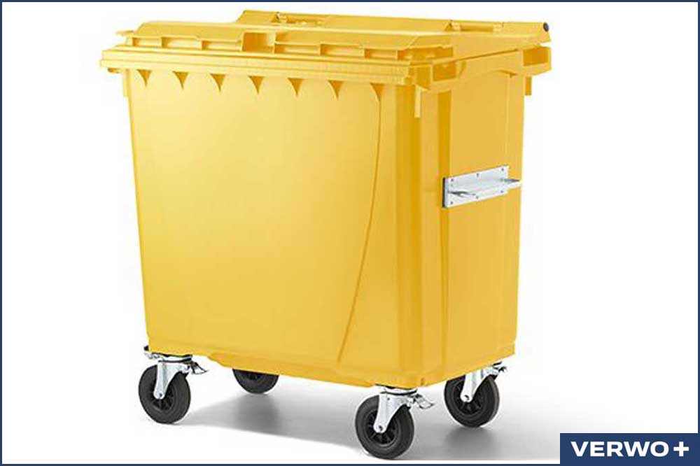 VERWO 03.77011 Abfallcontainer, Kunststoff, 770 Liter - gelb