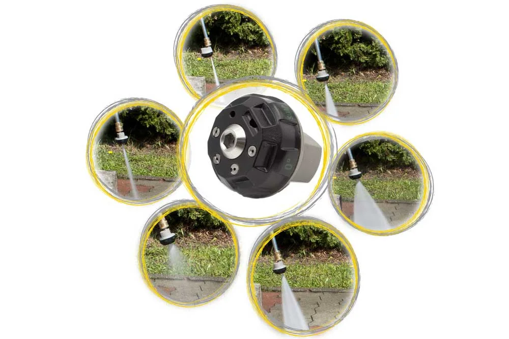 Waspper 6-in-1-Düse 029, Quick-Connect-Stecker 1/4 Zoll, schwarz-grau – Bild 2