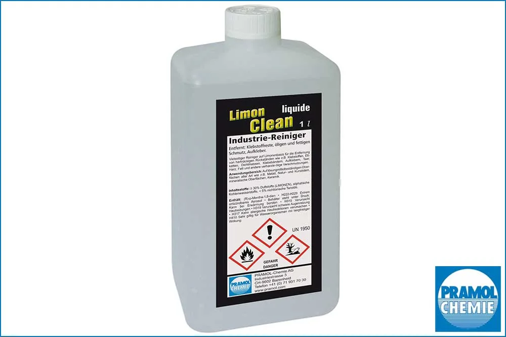 PRAMOL LimonClean liquide – Entfernung von Klebestoffen, Etiketten, Teer, Harz usw., 1000 ml