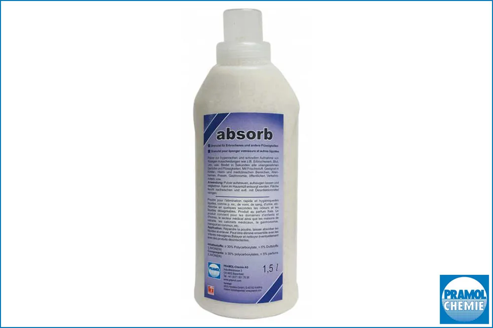 PRAMOL absorb Pulver zur schnellen Aufnahme von Ausscheidungen, 1.5 Liter Flasche